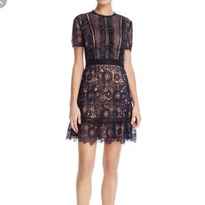 Aqua Navy lace dress